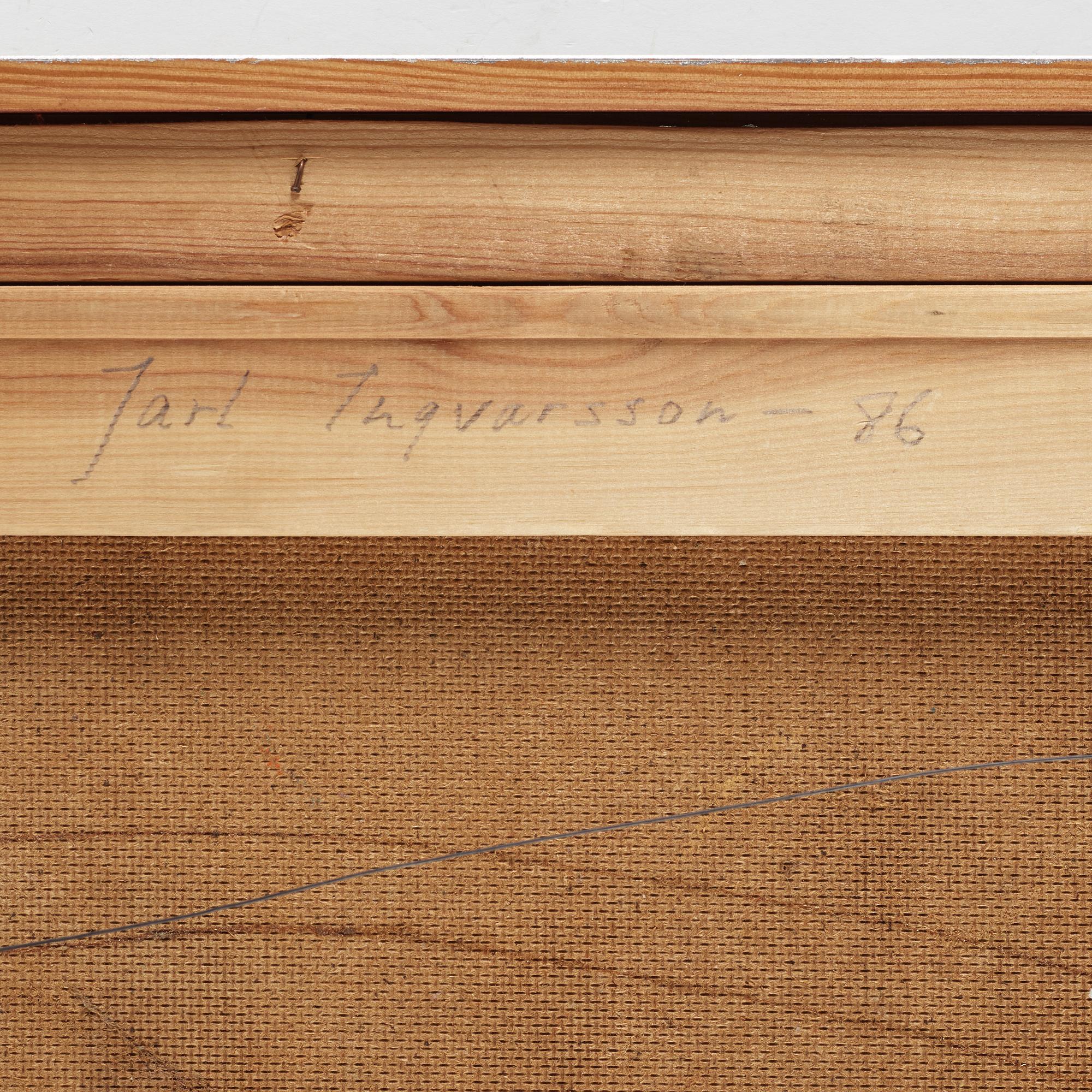 Jarl Ingvarsson, oil on panel, signed JI and dated -86.