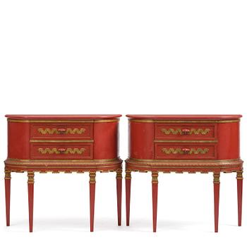 372. Otto Schulz, a pair of Swedish Grace console tables, Boet, Gothenburg, 1920s.