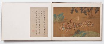 Album med målningar föreställande Envoyéer som kommer med gåvor, 职贡图 (Zhigong tu), troligen 1600-tal, efter äldre mästa.