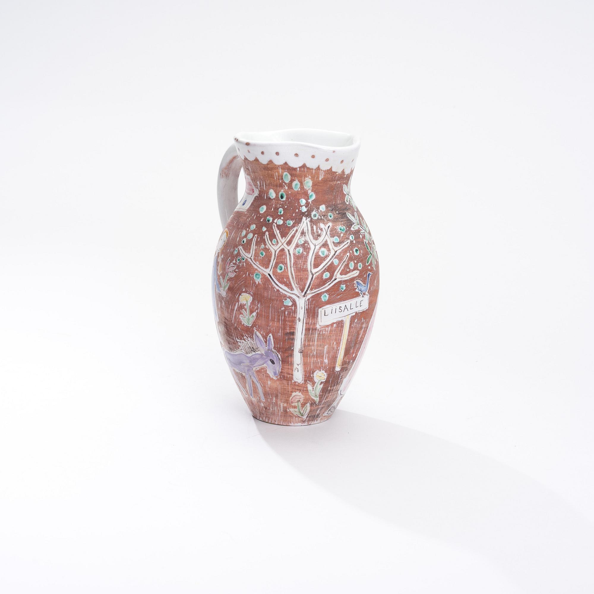 RUT BRYK, kanna, keramik, signerad, Arabia 1900-talets mitt.