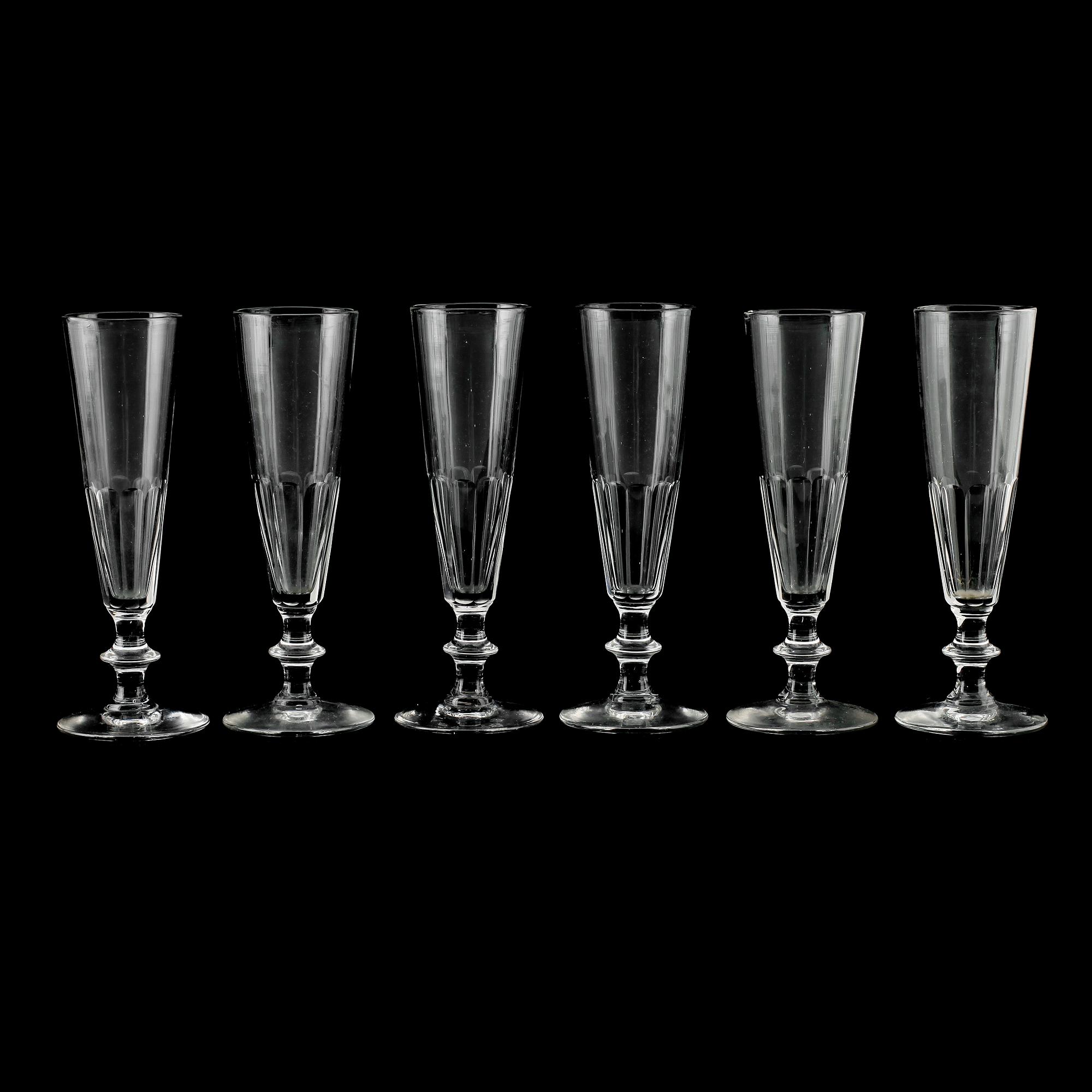 CHAMPAGNESTRUTAR, 6 st, 1800-talets andra hälft.