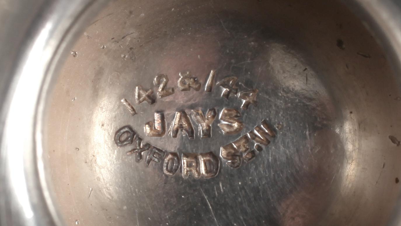 SOCKERRUSKA, silver, Chester, England. 1800/1900-tal. Ca 311 gr.