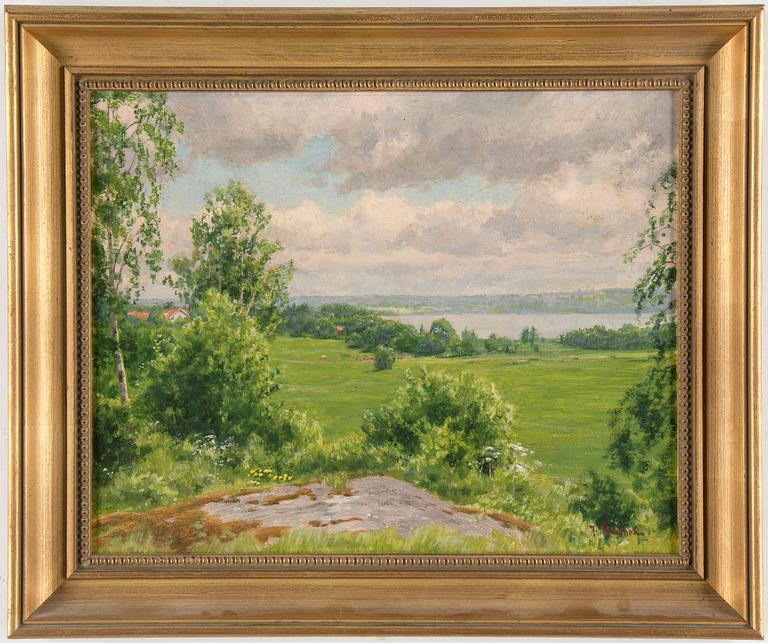 JOHAN KROUTHÉN, oil on canvas, signed.