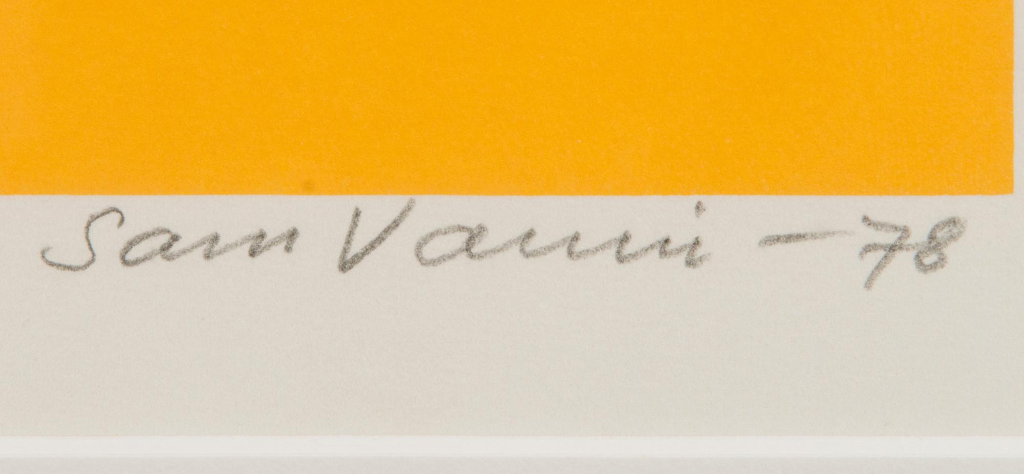 SAM VANNI, serigraph. signed and dated -78, H.C. (Hors commerce).