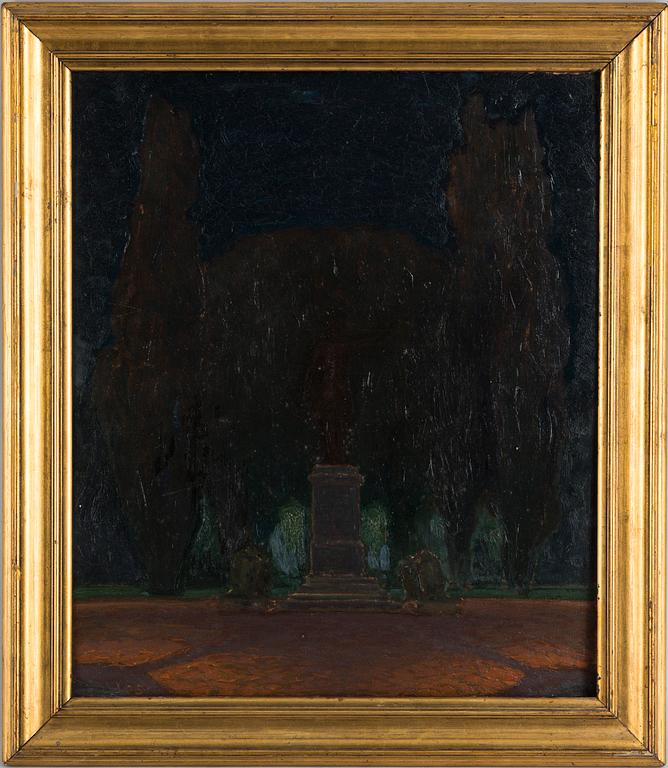 PELLE SWEDLUND, oil on panel, signed.