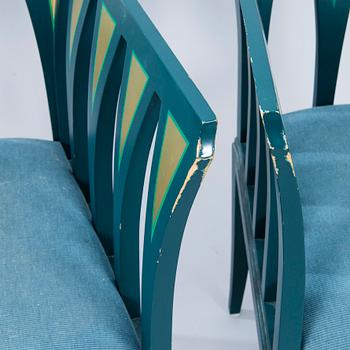 A pair of "Blue Chair" armchairs by Eliel Saarinen, Adelta, Finland 1983.