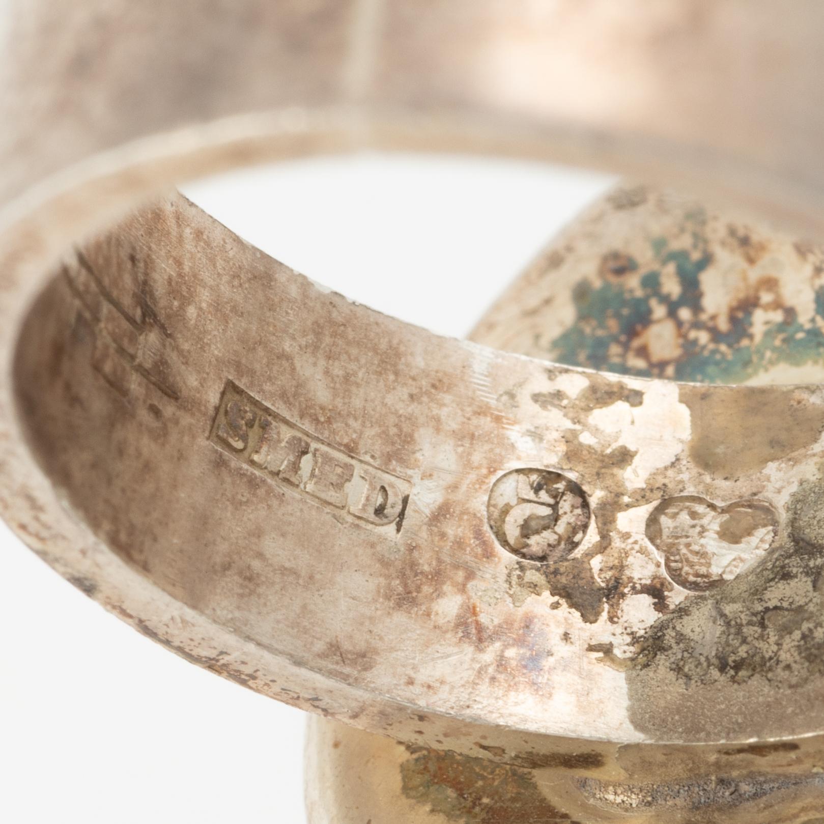 Lars Arby, four rings, sterling silver, Gothenburg among others 1963 and 1981.