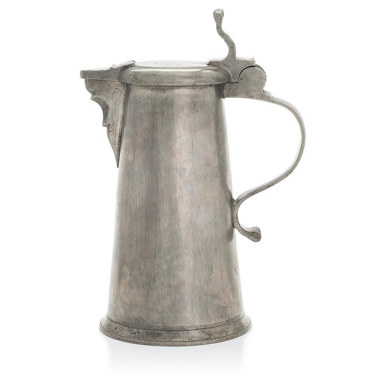 A FINNISH PEWTER TANKARD, Daniel Rising, Turku 1788.