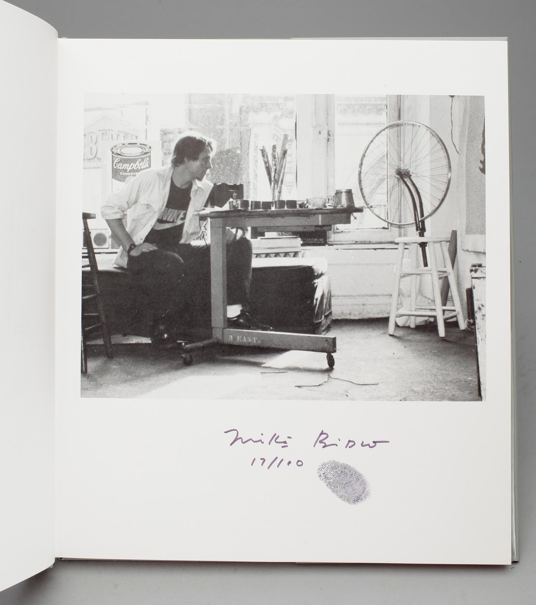 MIKE BIDLO, konstbok, "Masterpieces", 1989, de luxe edition, signerad och numrerad 17/110.