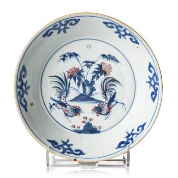 1120. A 'rooster' dish, Tianqi/Chongzhen mid 17th century.