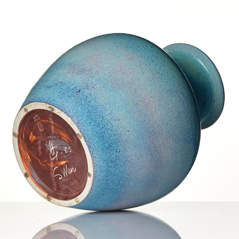 Sven Wejsfelt, a stoneware floor vase, Gustavsberg Studio 1983.