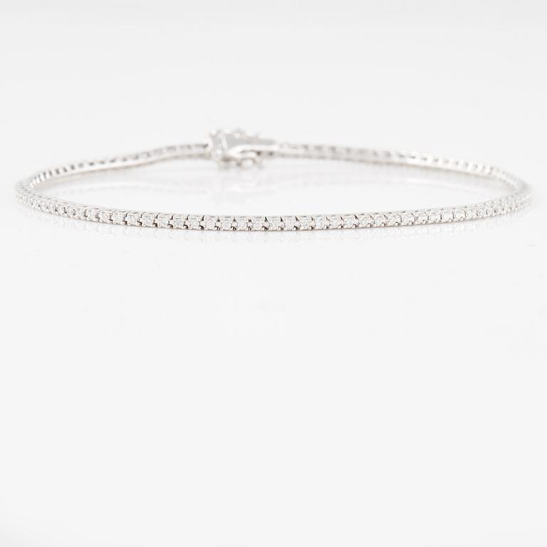 ARMBAND, sk tennisarmband, med briljantslipade diamanter ca 0.40 ct.