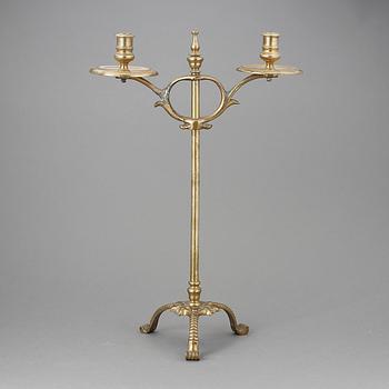 LJUSSTAKE, mässing, 1800-talets andra hälft/slut.
