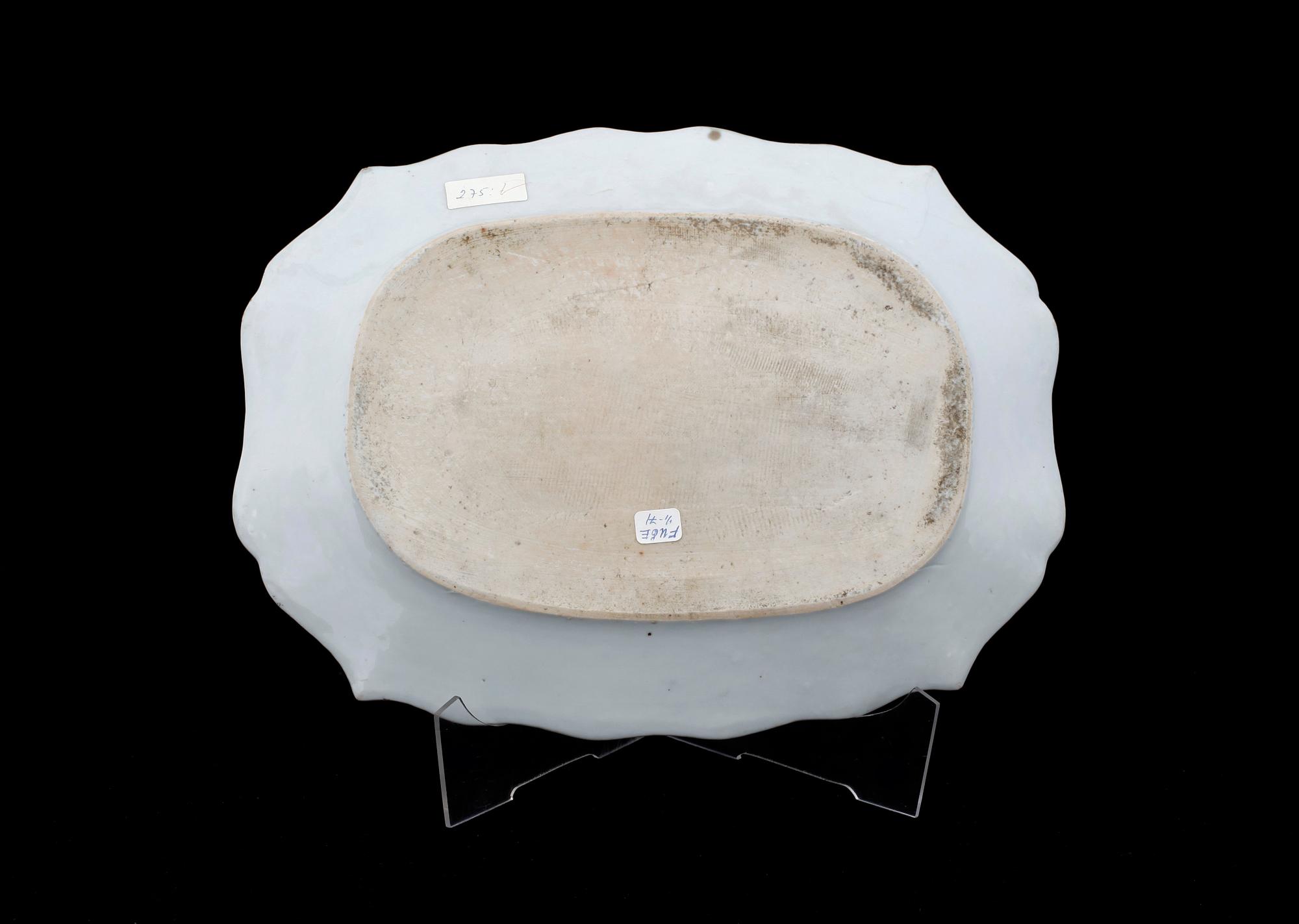 STEKFAT, porslin, Qianlong, Kina 1700-tal.