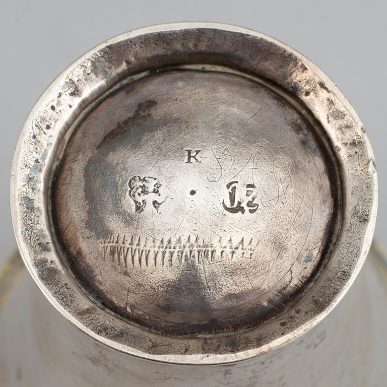 Petter Zettersteen, a silver beaker, Norrköping (1712-44).