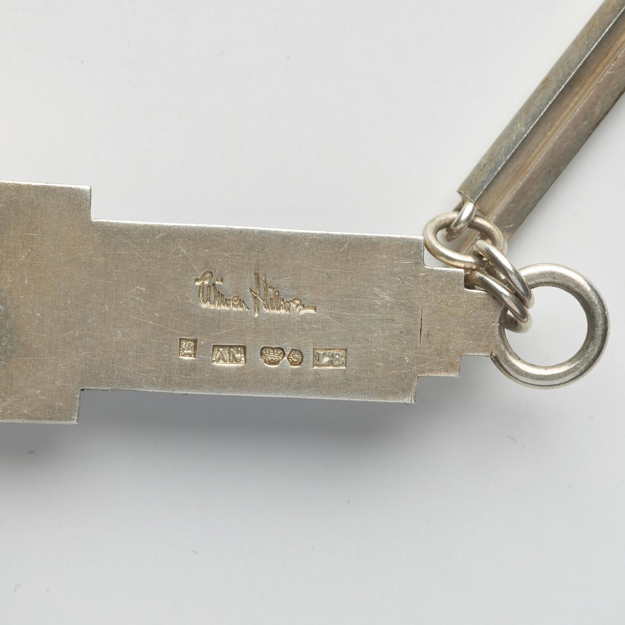 Wiwen Nilsson, hängsmycke, Lund 1937, sterling.