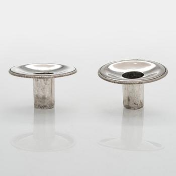 A pair of Empire silver candlesticks, Northern Europe, first half of the 19th century.