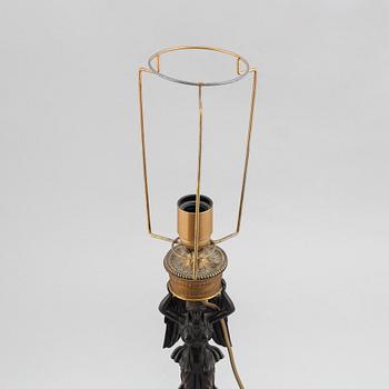 A bronze empire style lamp, second half of the 19th century.