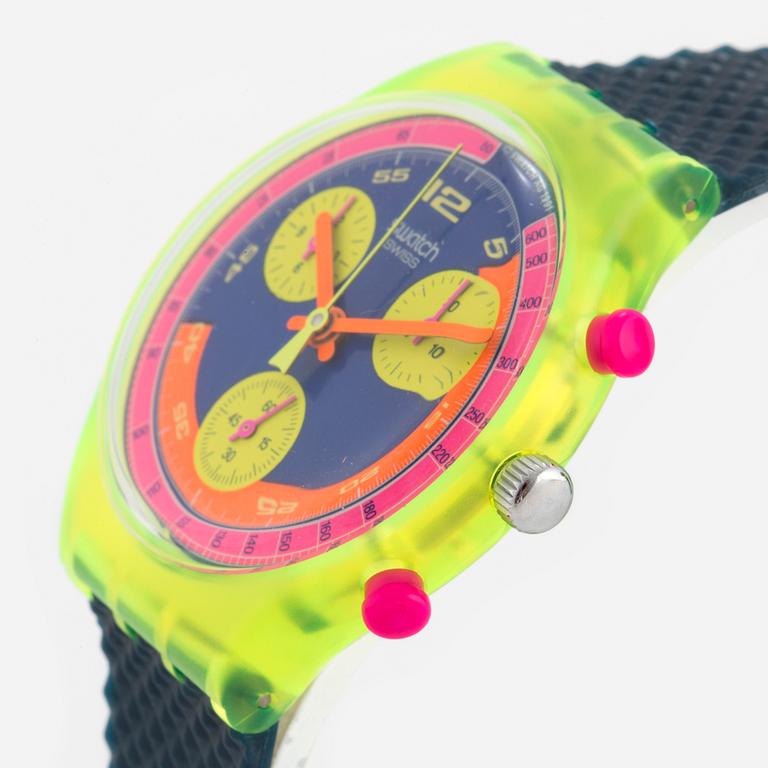 SWATCH, Chrono x 2 pcs. chronograph, wristwatch, 37,3 mm,
