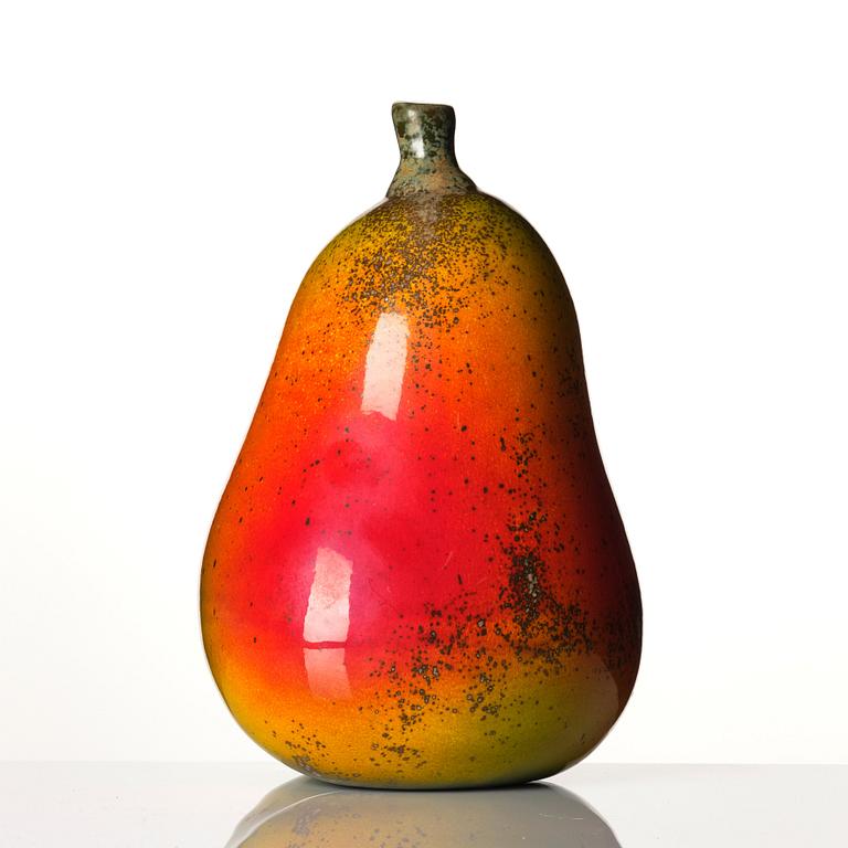 Hans Hedberg, a faience sculpture of a pear, Biot, France.