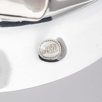 A Swedish 19th century silver sugar bowl with lid, marks of Gustaf Möllenborg, Stockholm 1843.