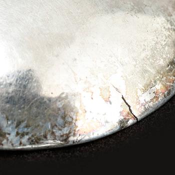 A Swedish 16th century parcel-gilt silver spoon, unmarked.
