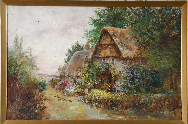 OKÄND KONSTNÄR, olja på duk, osign, England 1900-tal.