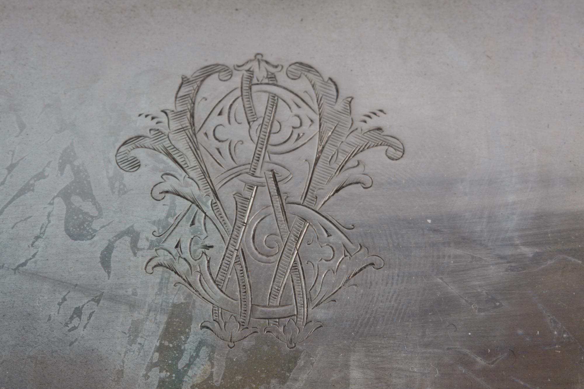 TOILETTESET, 4 delar. Silver. CG Hallberg, Stockholm.