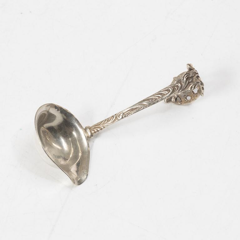 Sauce boat, silver, Rococo style, Swedish import mark, first half of the 20th century.