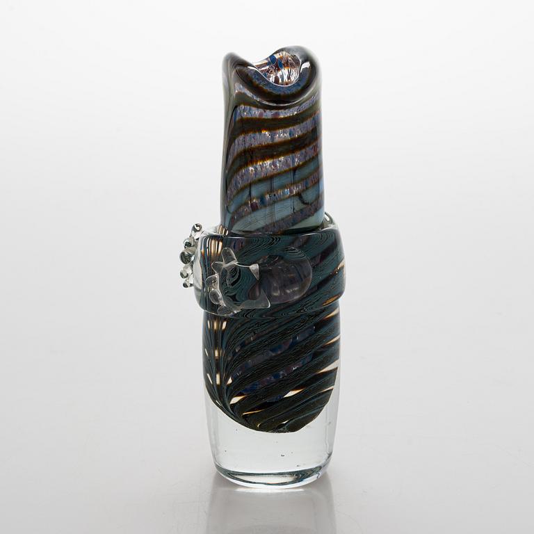 Björn Weckström, a glass caraf, signed Björn Weckström Nuutajärvi Notsjö -77.