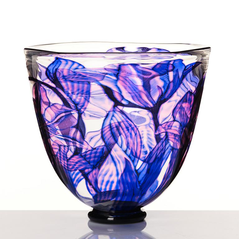 Eva Englund, a 'graal' glass bowl, Orrefors, Sweden 1984.