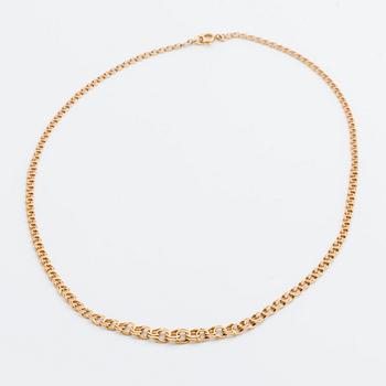 COLLIER, 18K guld, bismarck-länk, 6,6 g.