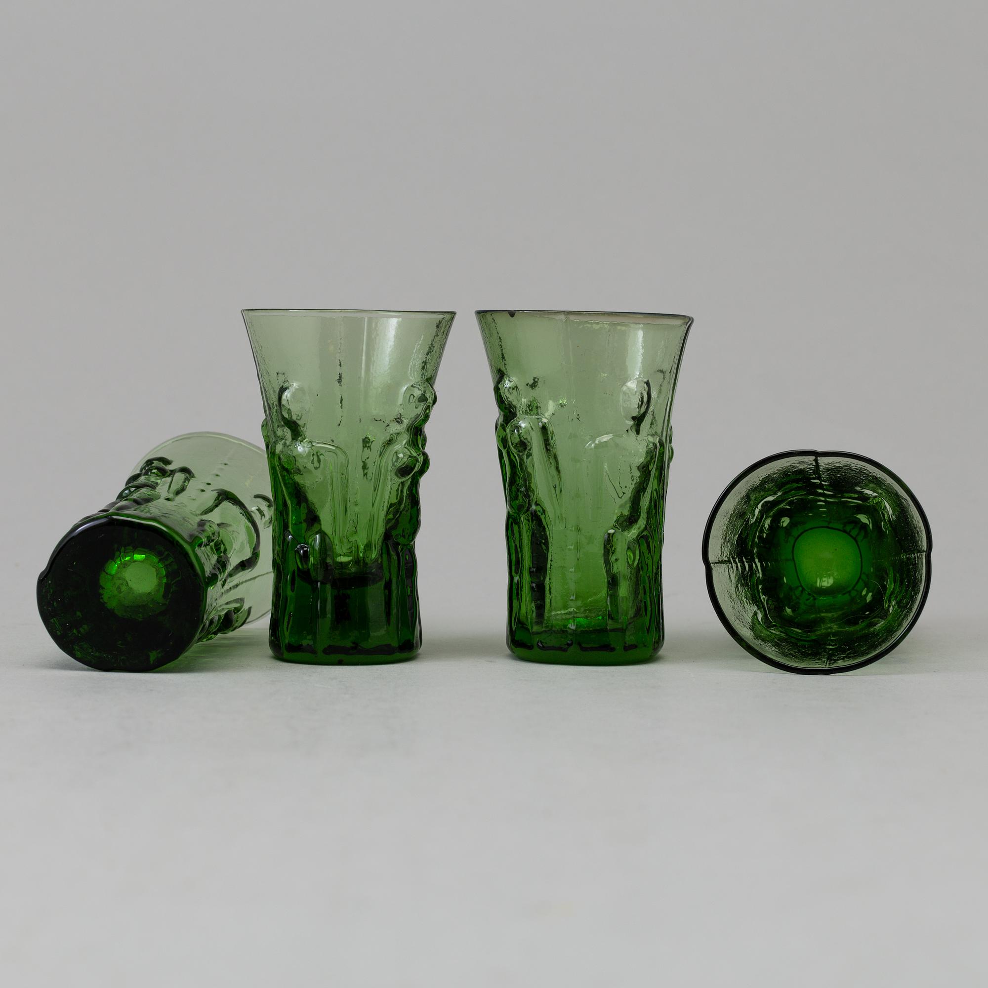 ERIK HÖGLUND, glas, 12 delar, Boda.