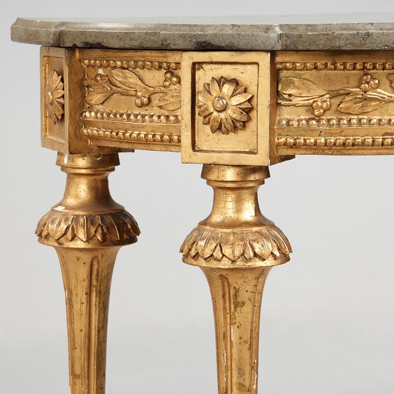 A Gustavian late 18th century console table.