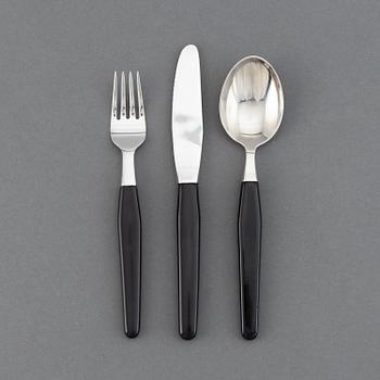 Sigvard Bernadotte & Acton Björn, a 'Scanline' part cutlery, Dansk Knivfabrik, Lundtofte (22 pc).