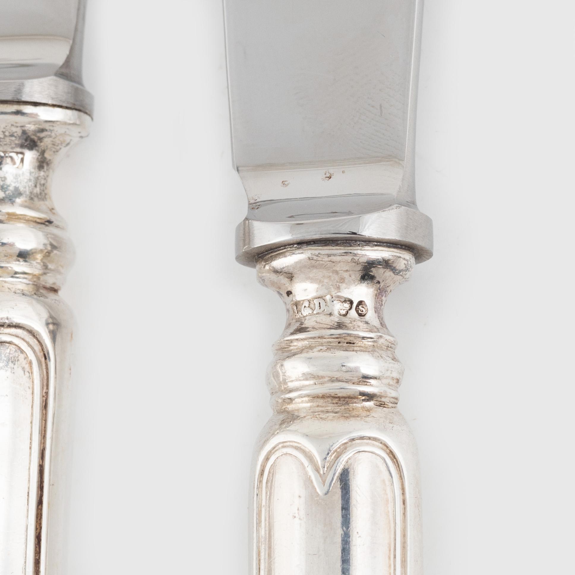 A 24-piece Swedish silver cutlery, model 'Old French', mark of A.G. Dufva, Stockholm, including 1921.