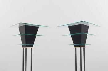 FLOOR LAMPS / UP-LIGHTS, a pair, Sussie Fischer 1989, Atelje Lyktan Sweden.