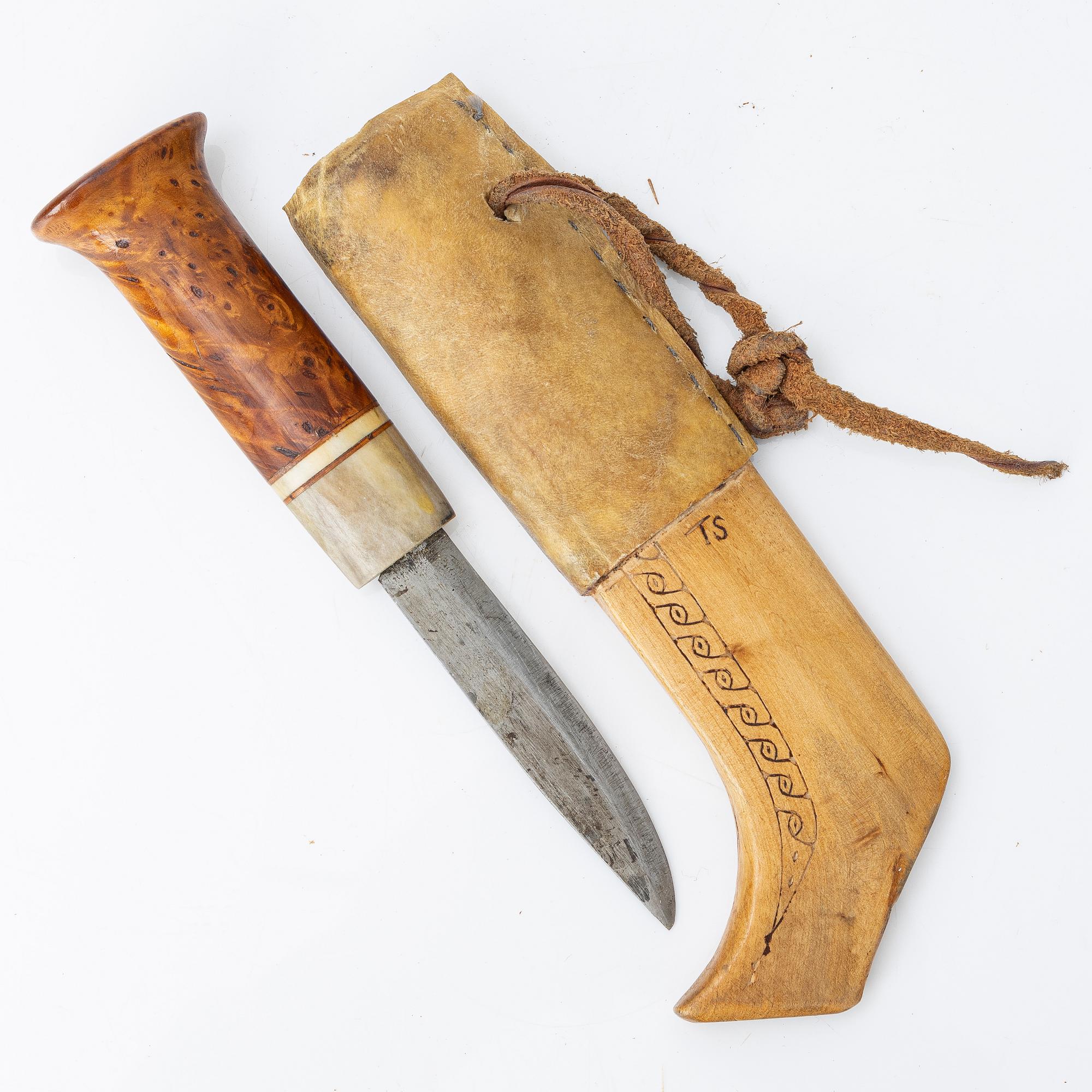 Knife. signed TS, possibly Tore Sunna,
