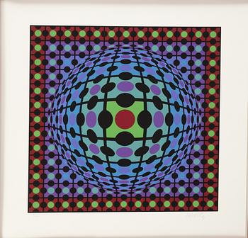 Victor Vasarely, portfolio with 5 silkscreen in colours, 1977, signed 85/250.