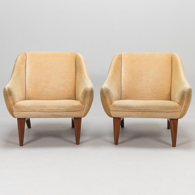 ILLUM WIKKELSÖ, Fåtöljer ett par, ML-140, för A. Mikael Laursen & Søn, Århus 1950-tal.
