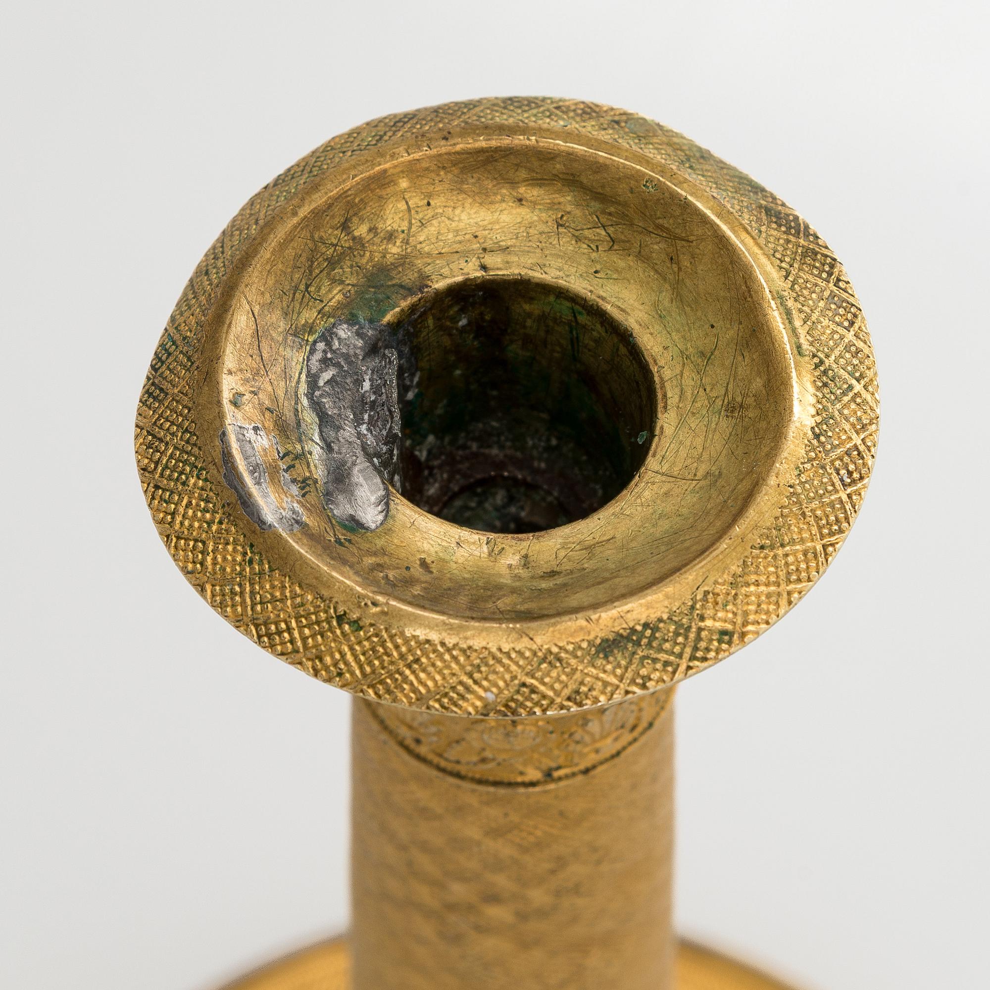 An early 19th century French Empire candlestick.
