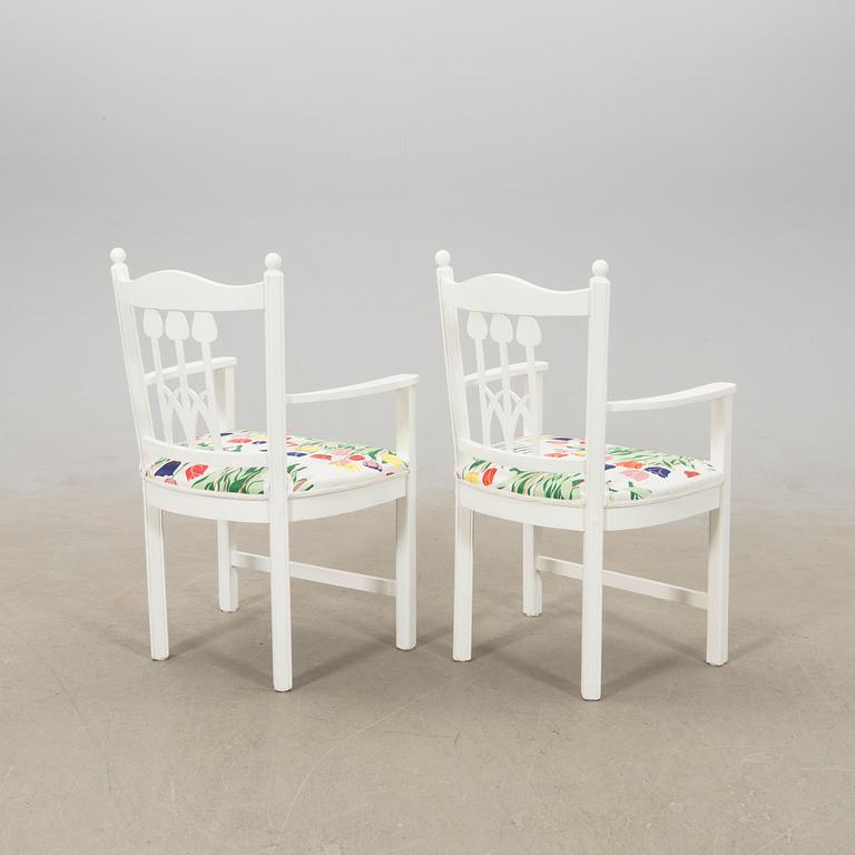 Armchairs, a pair, circa 1900.