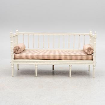 A Gustavian sofa, 18th century.