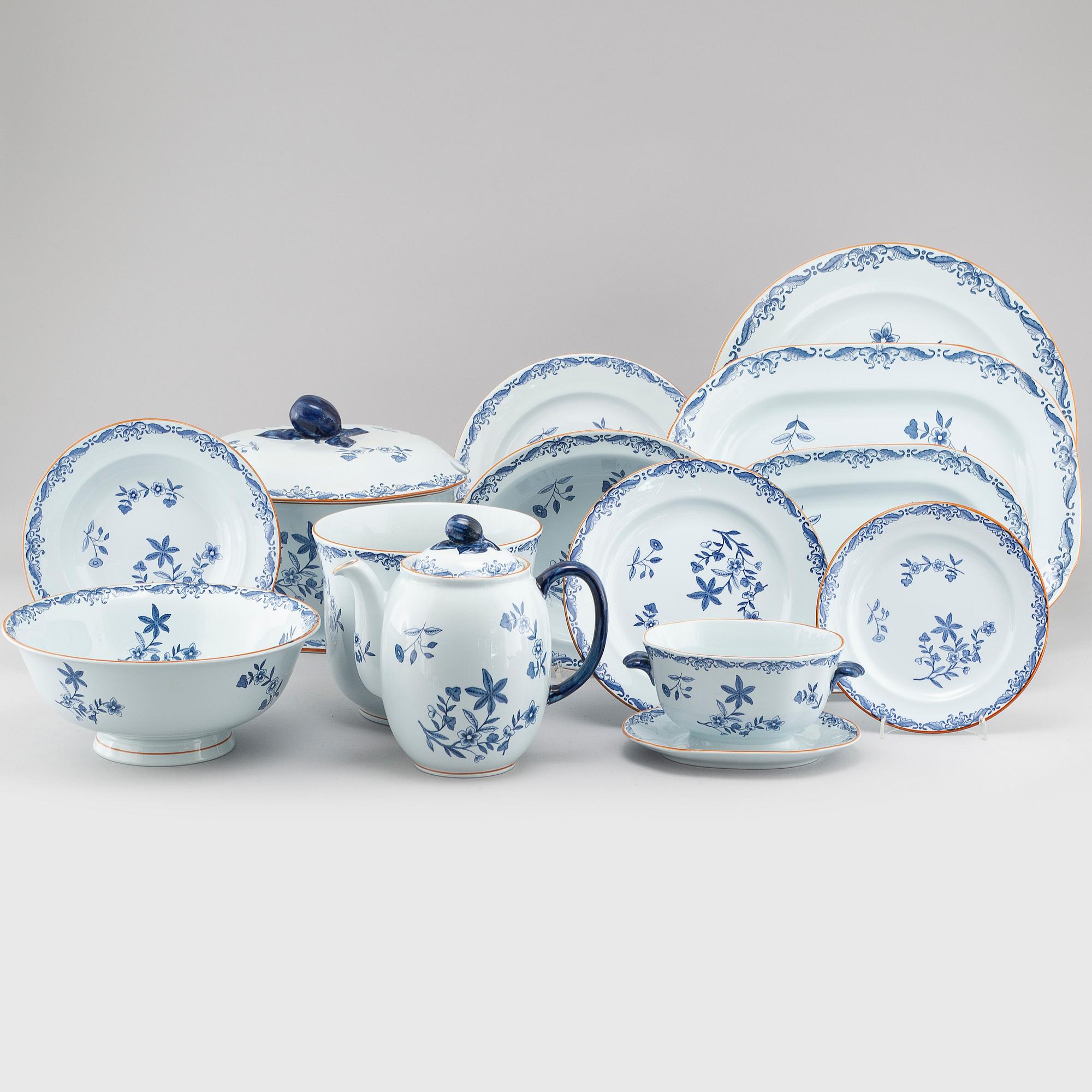 SERVIS, 75 pieces, porcelain, "Ostindia", Rörstrand, 20th century.