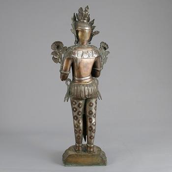 SKULPTUR, brons/vitmetall, orientalisk, 1900-talets mitt.