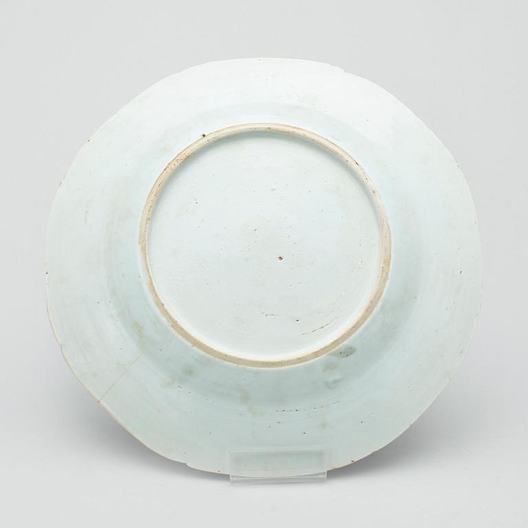 TALLRIKAR, 4 st, porslin, Kina, 1700 samt 1800-tal.
