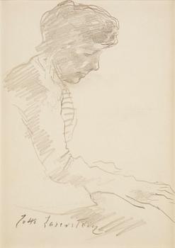 900. Lotte Laserstein, Traute in profile.