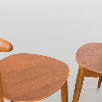 STOLAR, 8 st, FH 4103, Hans J Wegner, "Hjertestolen". Danmark.