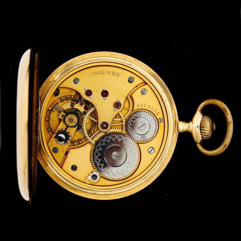 HERRFICKUR, guld 18k, Longines, 1900-talets första hälft. Vikt ca 95 gram.