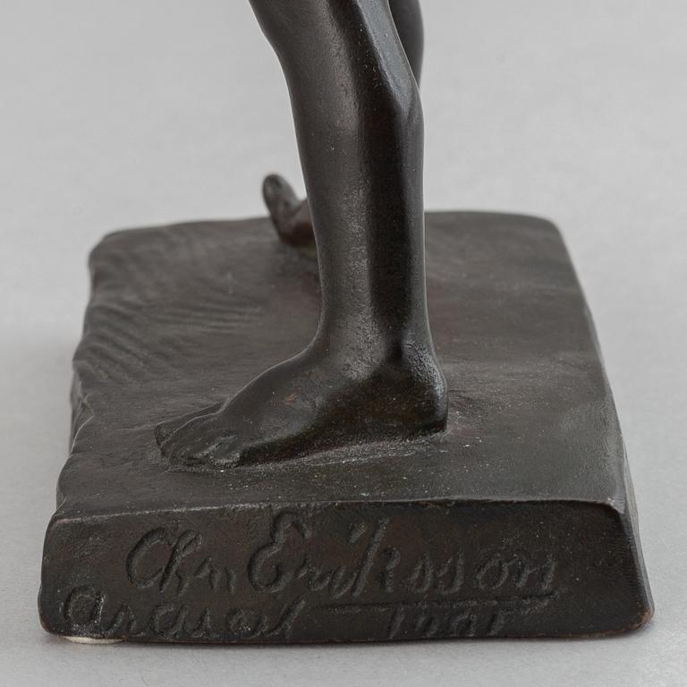 Christian Eriksson, sculpture. Signed. Foundry mark. Bronze. Height 19.5 cm.